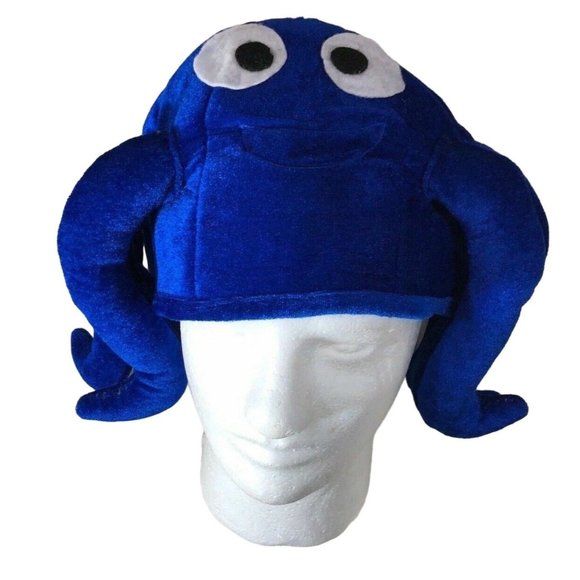 Octopus One Size Hat 100% Polyester Blue - Picture 1 of 4